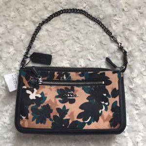 Coach Nolita Leaf Print Chain Strap Handbag Purse